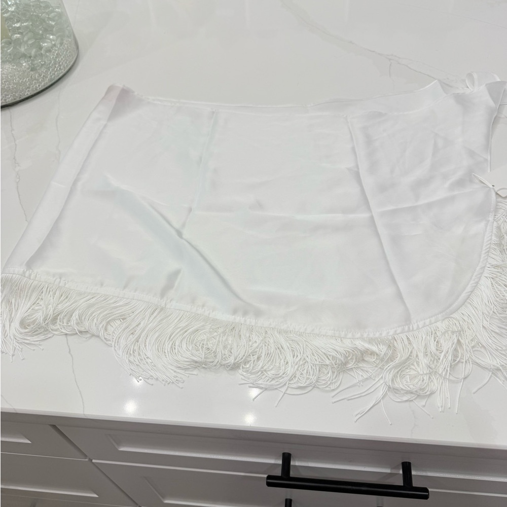 Show Me Your MuMu White Fringe Swim Coverup